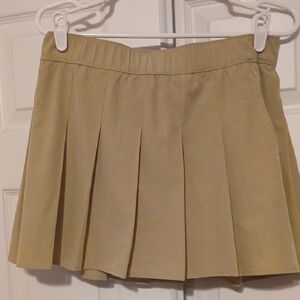 The Children's Place Tan Pleated Uniform Skort
